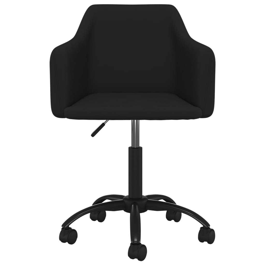 vidaXL Chaise pivotante de bureau Noir Velours