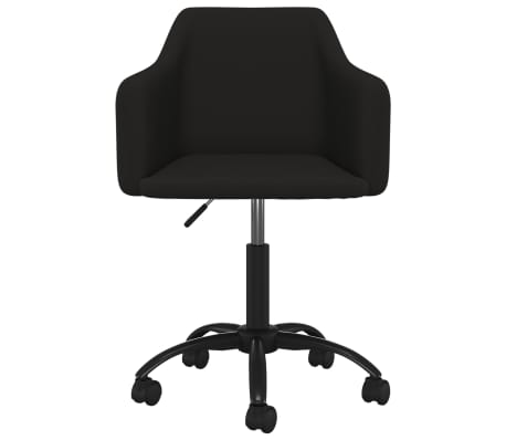 vidaXL Chaise pivotante de bureau Noir Velours