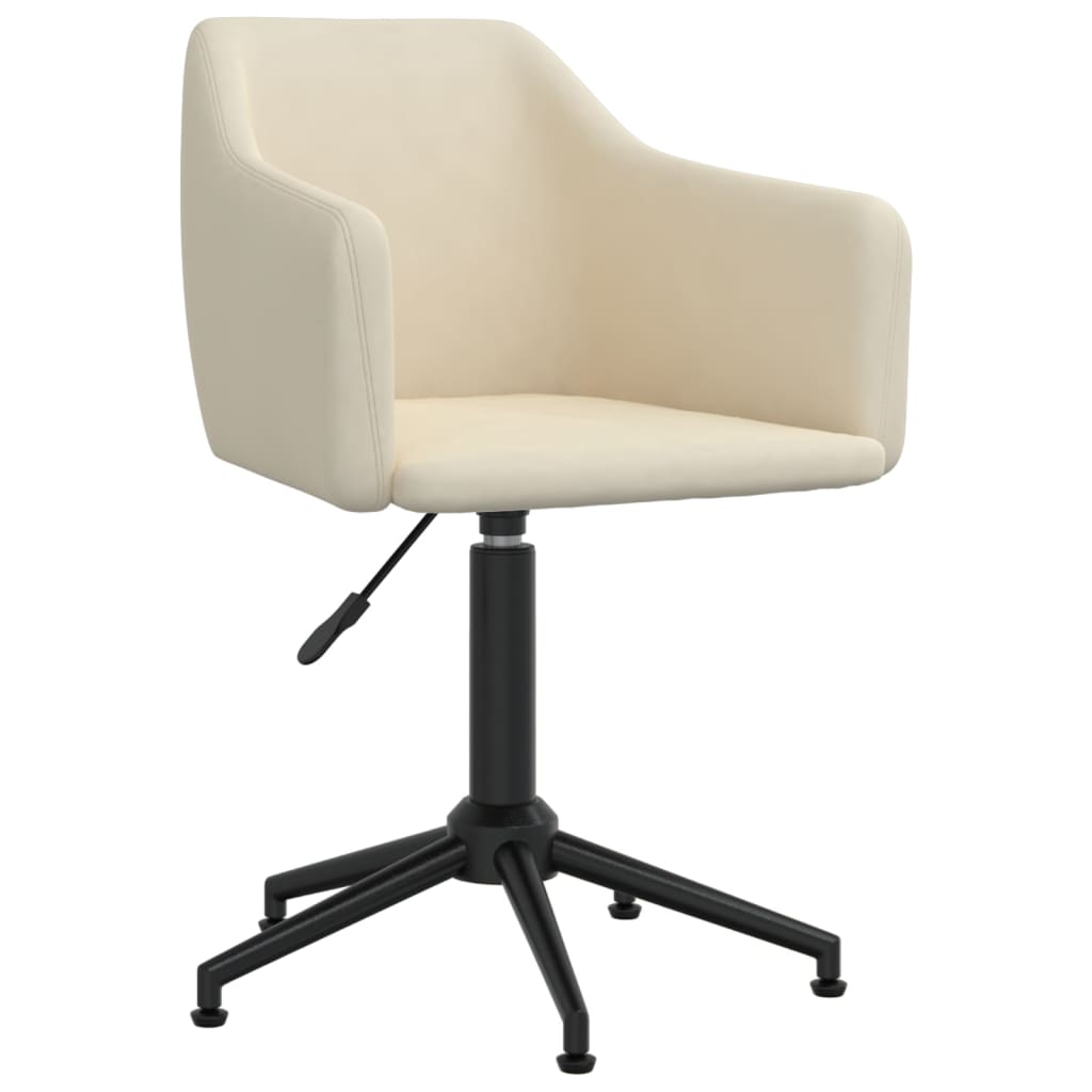 

vidaXL Eetkamerstoelen draaibaar 6 st fluweel crèmekleurig