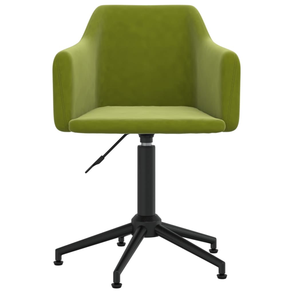 Vrtljiv pisarniški stol svetlo zelen žamet