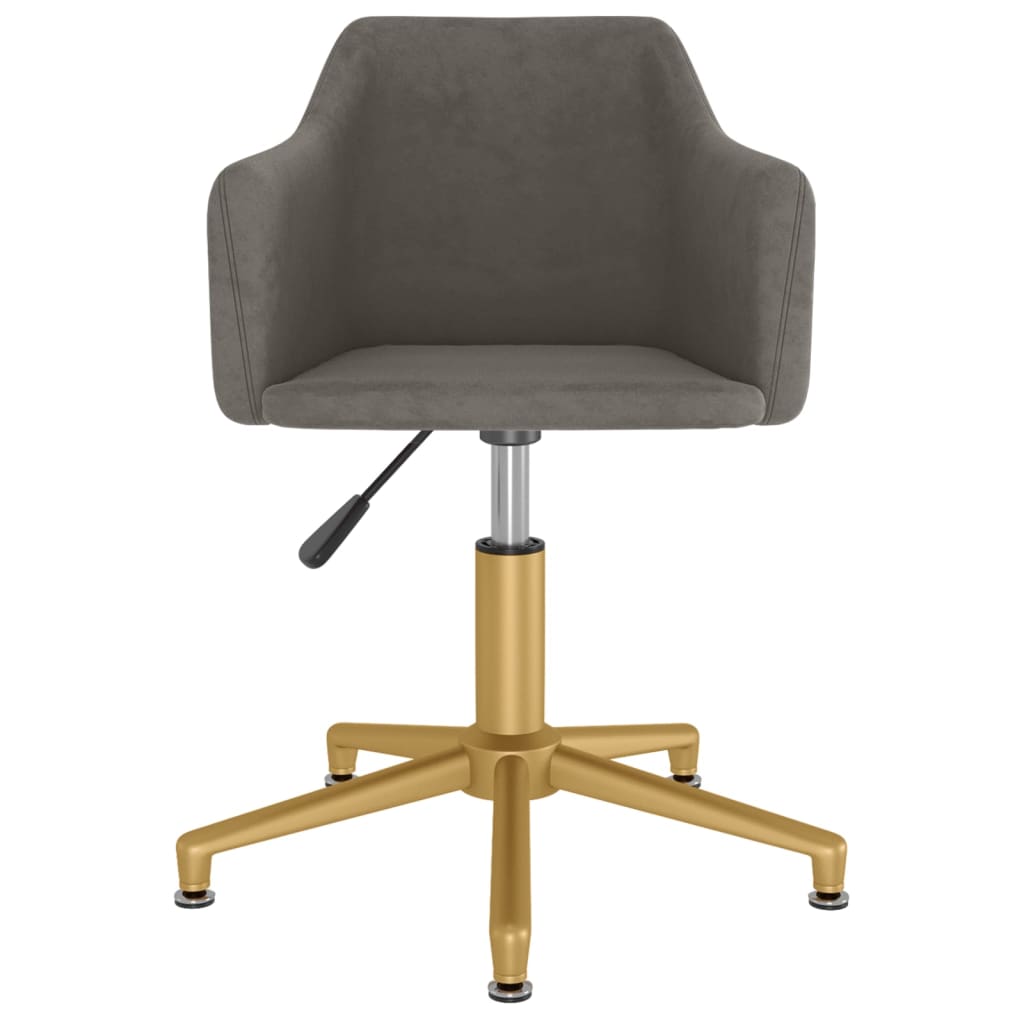 vidaXL Pasukama biuro kėdė, tamsiai pilkos spalvos, aksomas (331266)
