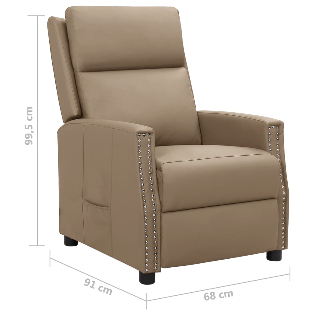 Fotoliu cu ridicare pe verticală, cappuccino, piele ecologică