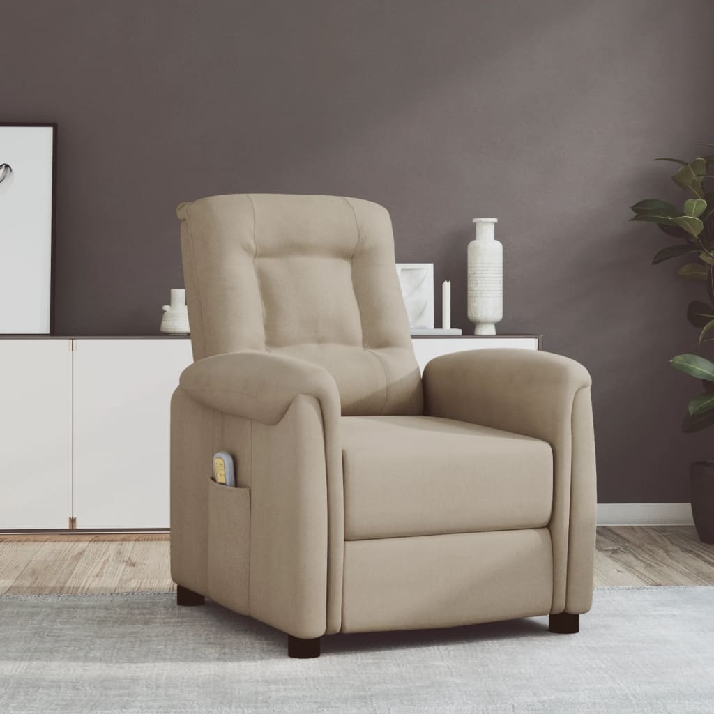 Fauteuil de massage Gris clair Tissu microfibre