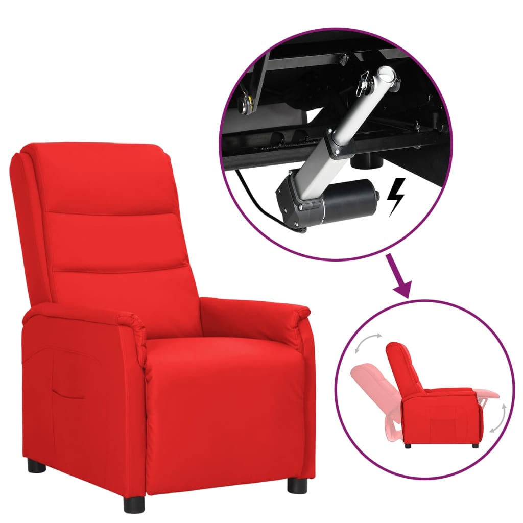 Fauteuil Rouge Similicuir