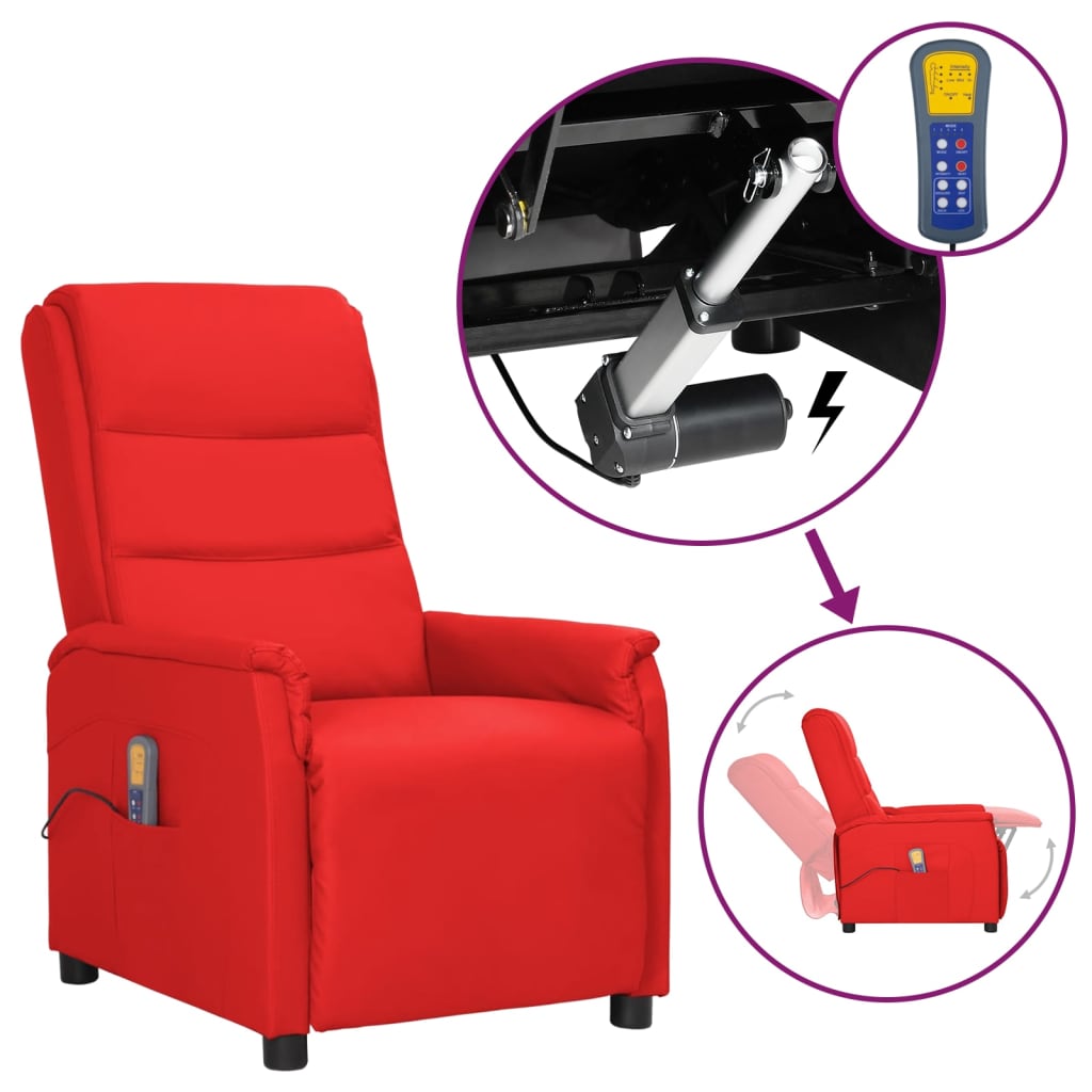 Fauteuil de massage Rouge Similicuir