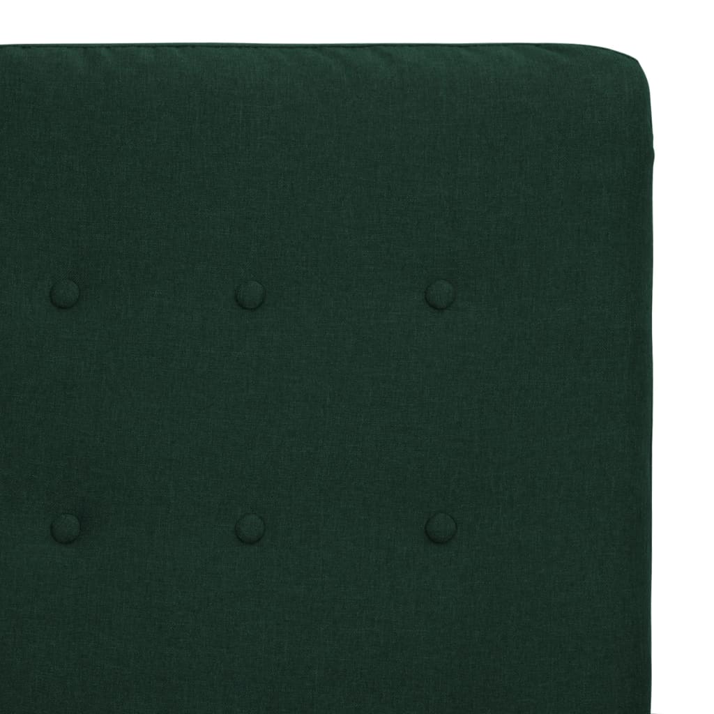 Zvedací masážní polohovací křeslo tmavě zelené textil