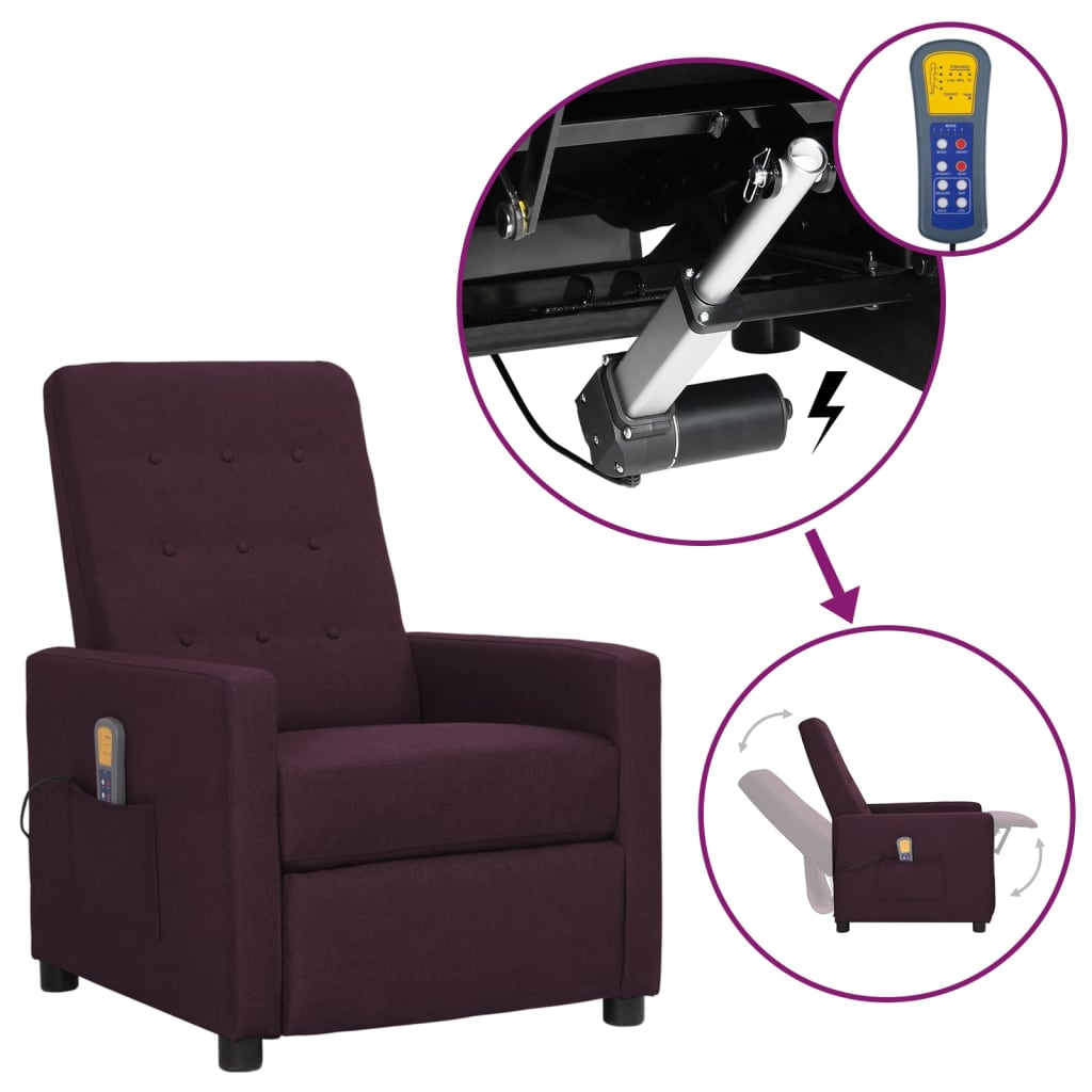 Fauteuil de massage Violet Tissu