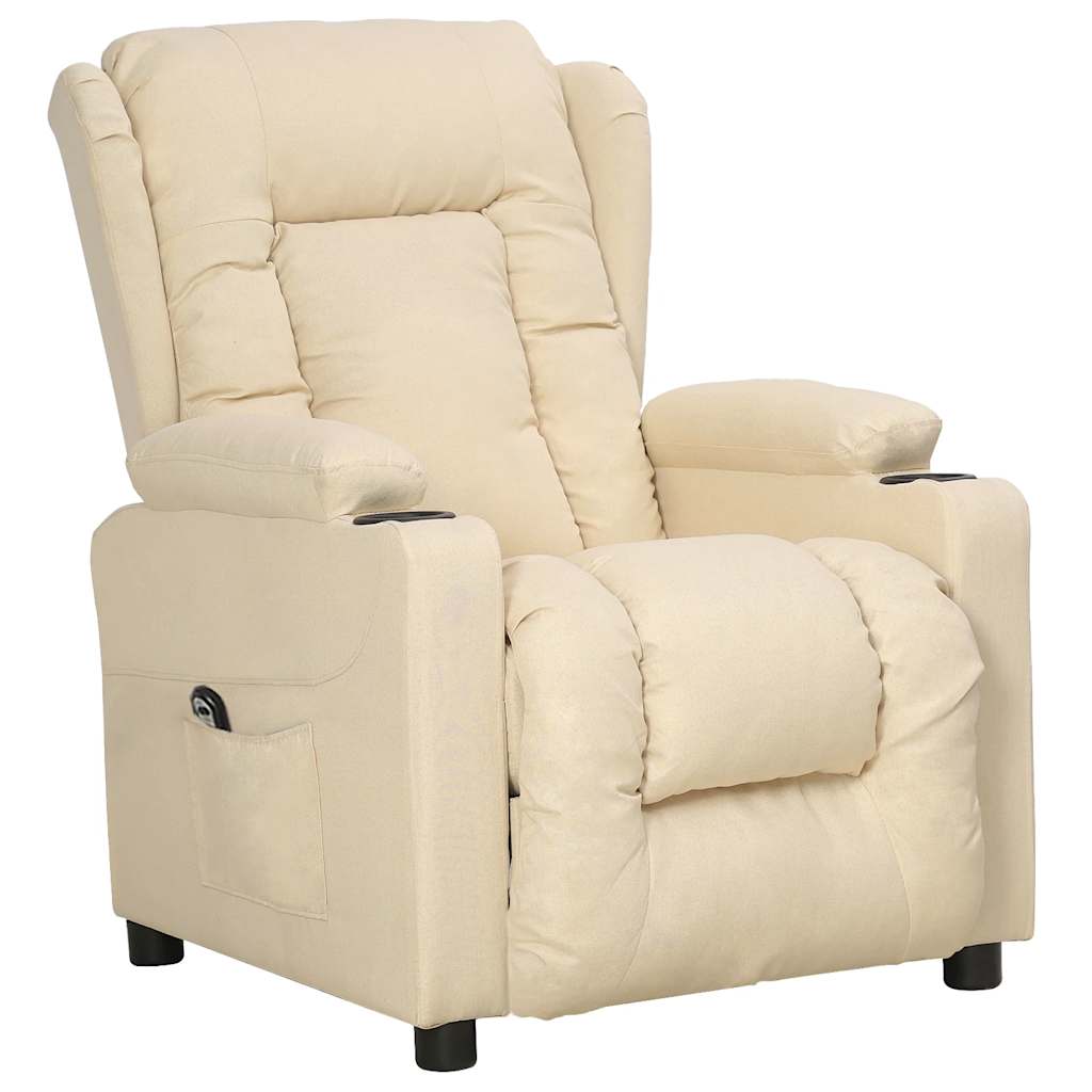 Thumbnail - vidaXL Aufstehsessel Creme Stoff