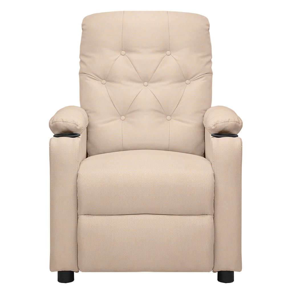 Thumbnail - vidaXL Aufstehsessel Creme Stoff