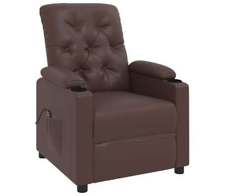 vidaXL Sta-op-stoel kunstleer bruin