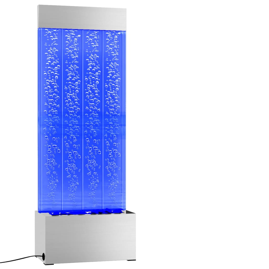 Bublinkový panel s RGB LED nerezová ocel a akryl 110 cm