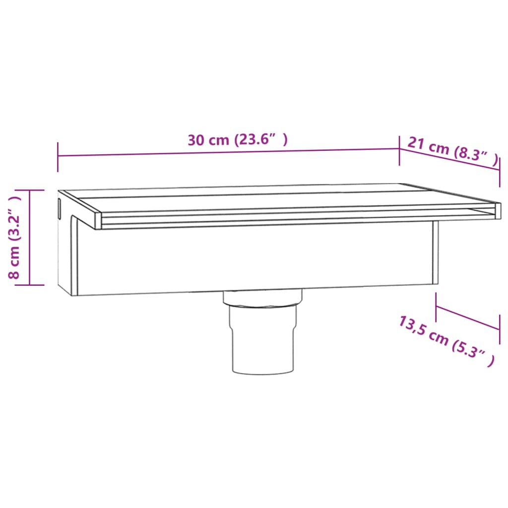 Watervaloverlaat met RGB LED's 30 cm acryl image 13