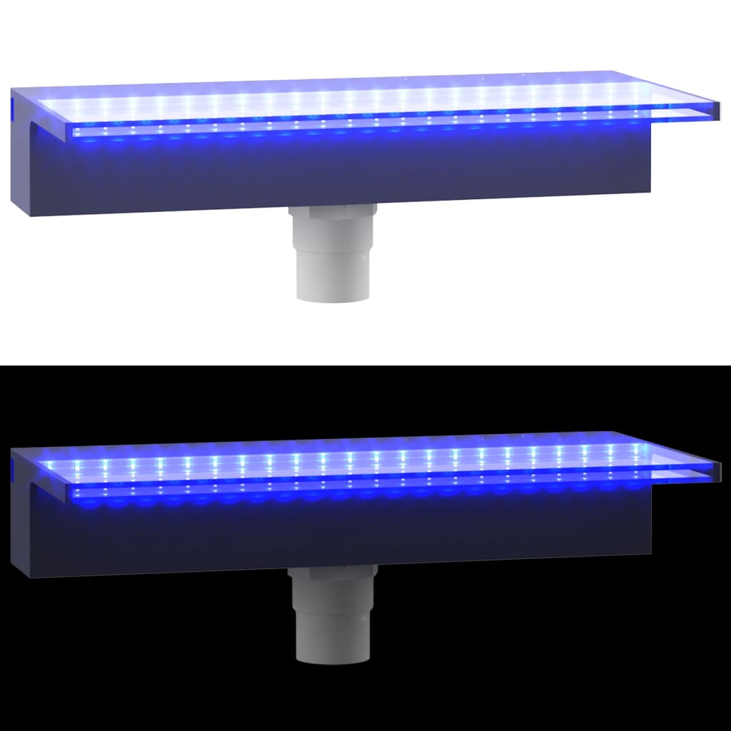 Akril vízeséskifolyó RGB LED-ekkel 45 cm 
