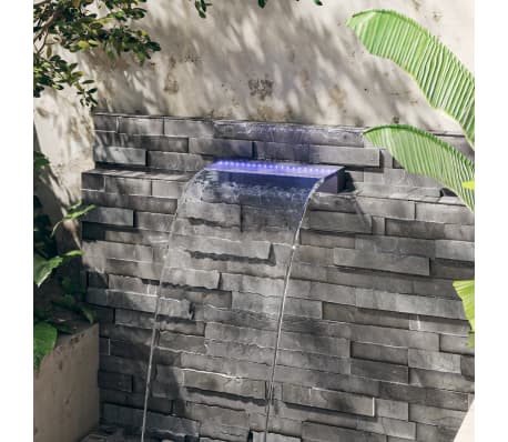 vidaXL ūdenskrituma sliede ar RGB LED gaismām, akrils, 45 cm