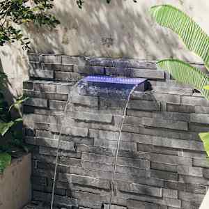 vidaXL ūdenskrituma sliede ar RGB LED gaismām, akrils, 45 cm