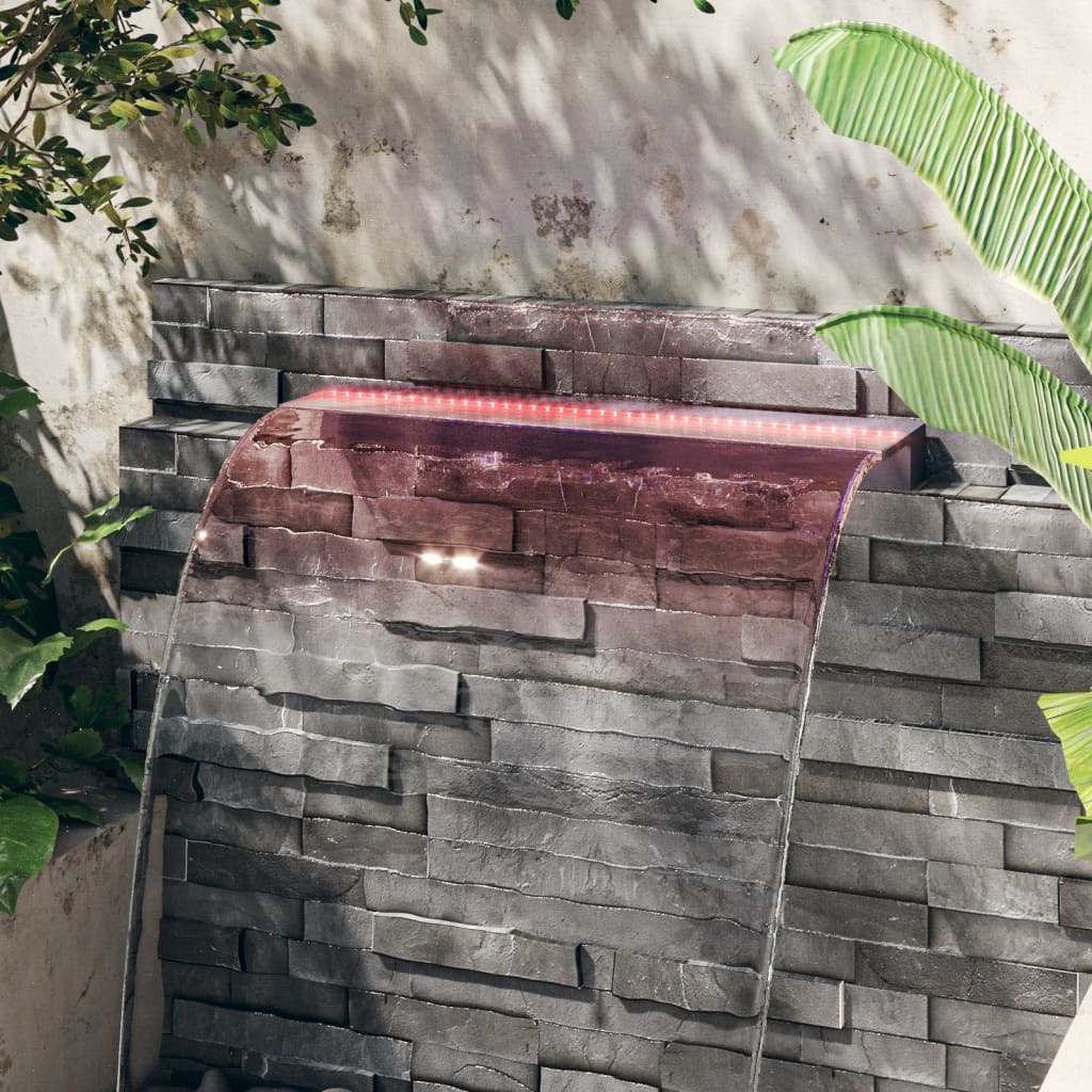 Přelivový vodopád s RGB LED osvětlením akryl 90 cm