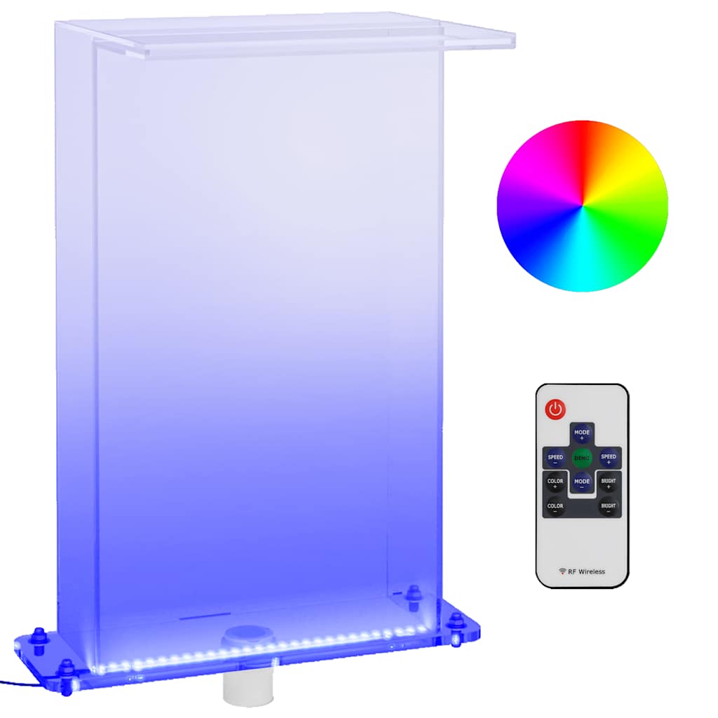 Thumbnail - vidaXL Wasserfall-Element mit RGB-LEDs Acryl 51 cm
