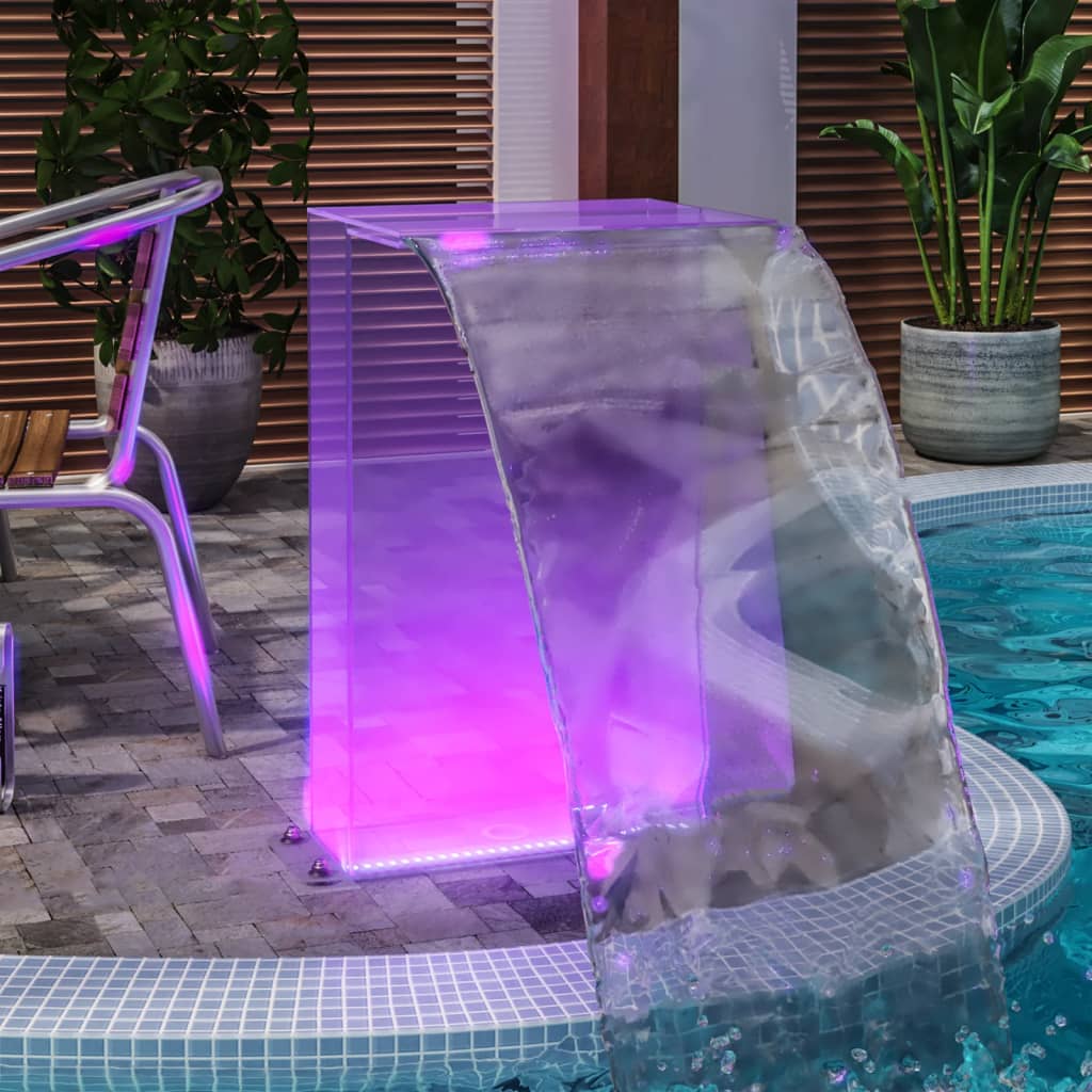 AKOZON Fontaine de piscine avec LED RVB Acrylique 51 cm - AKO7385345118713