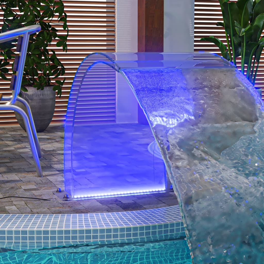 Fontana za bazen s RGB LED svjetlima akrilna 50 cm Dom i vrt Naručite namještaj na deko.hr