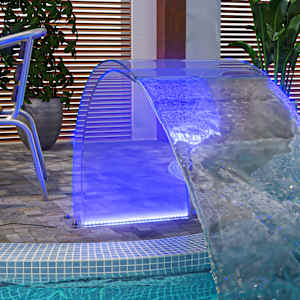 Fontana za bazen z RGB LED lučmi akril 50 cm