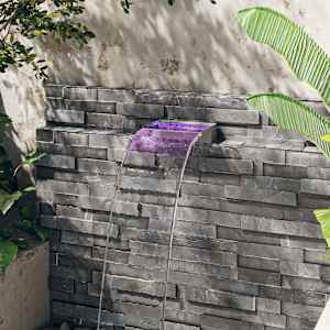 Slap za bazen z RGB LED lučmi nerjaveče jeklo 30 cm