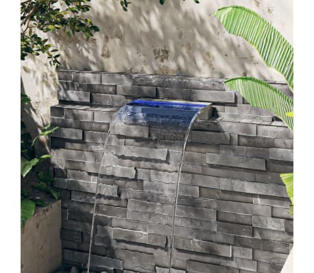 vidaXL Prelijevajući vodopad RGB LED od nehrđajućeg čelika 45 cm