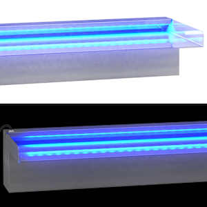 Přelivový vodopád s RGB LED osvětlením nerezová ocel 108 cm - obrázek 7