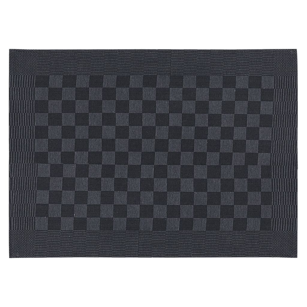 vidaXL Geschirrtücher 10 Stk. Schwarz und Grau 50x70 cm Baumwolle