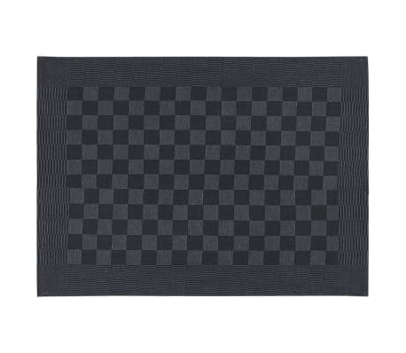 vidaXL Geschirrtücher 10 Stk. Schwarz und Grau 50x70 cm Baumwolle