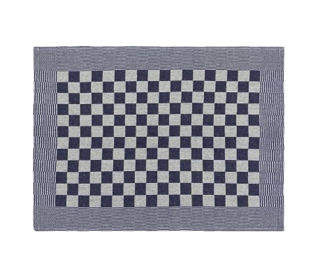 vidaXL Serviettes de cuisine 10 pcs bleu et blanc 50x70 cm coton