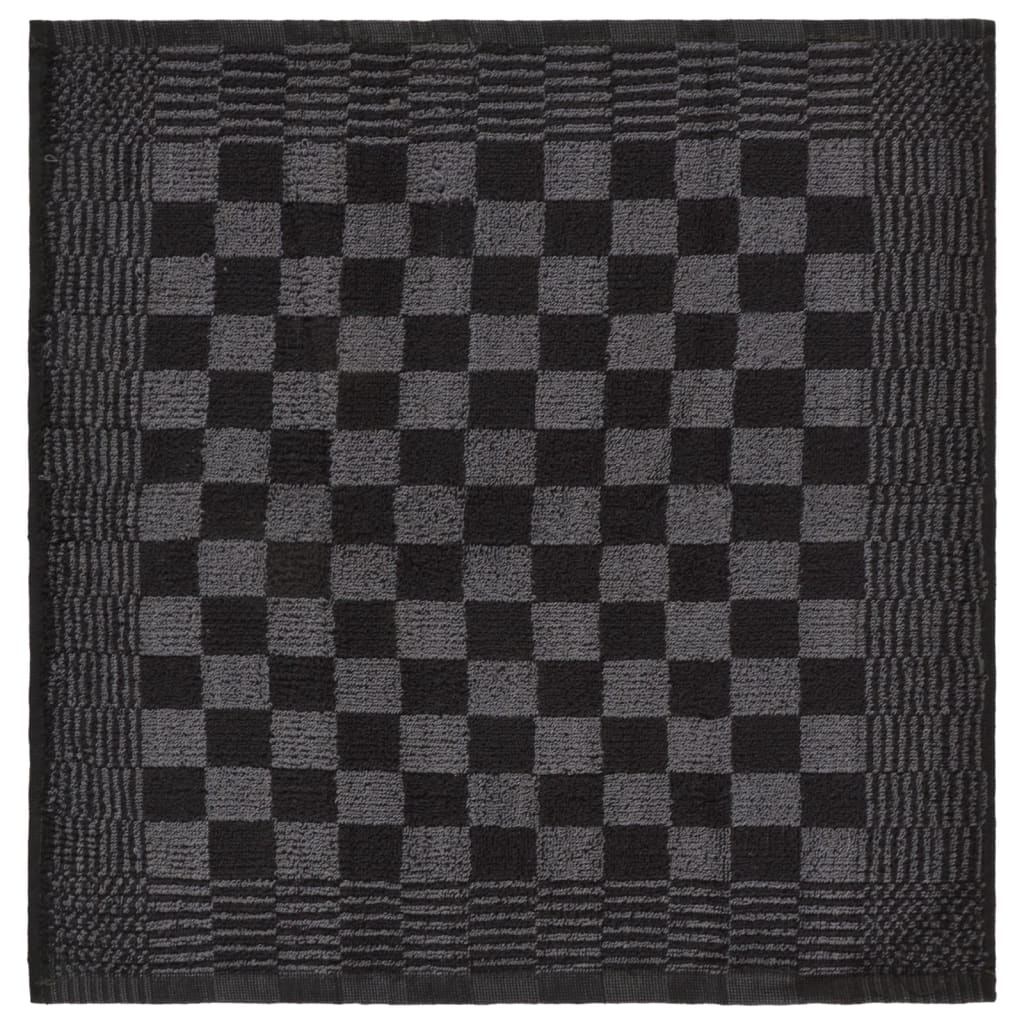 50-delige Keukendoekenset katoen zwart en grijs