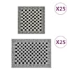 vidaXL 50-osaline r&auml;tikute komplekt, must ja valge, puuvill