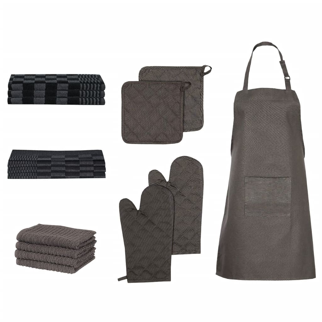 15-tlg. Handtuch-Set Ofenhandschuhe & Topfhalter Baumwolle kaufen