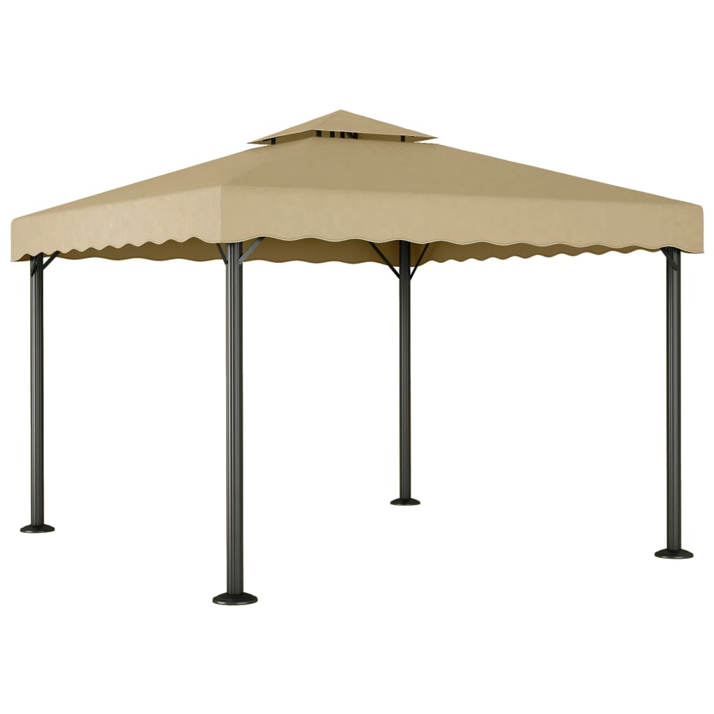 Pavillon Taupe 3×3 m Aluminium und Stahl