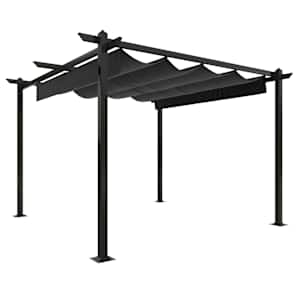 vidaXL aia varjualune eemaldatava katusega, 3 x 3 m, antratsiithall