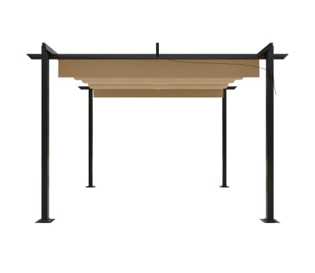 Pergolato da giardino con tetto retrattile 3x3 m Antracite
