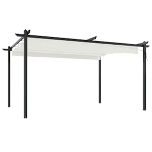 vidaXL varjualune eemaldatava katusega, 4 x 3 m, kreemjas