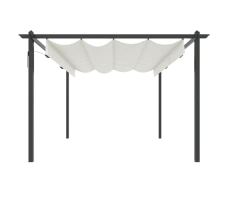 vidaXL Garden Gazebo with Retractable Roof 4x3 m Cream | vidaXL.ie