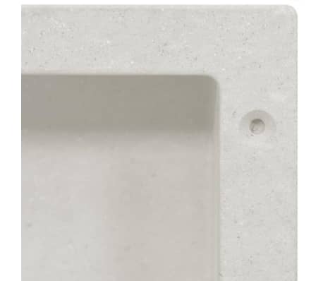 VidaXL Hoogglans Witte Douchenis Met 2 Ruime Vakken - Praktische Inbouwnis 41x69x9 Cm Voor Badkamer En Douche
