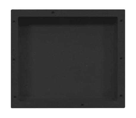 vidaXL Shower Niche Matt Black 41x36x10 cm