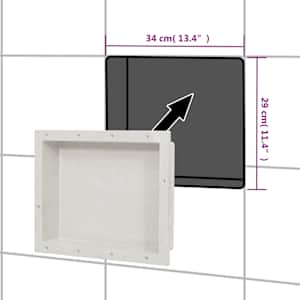 Nika do sprchového koutu matná bílá 41 x 51 x 10 cm - obrázek 7