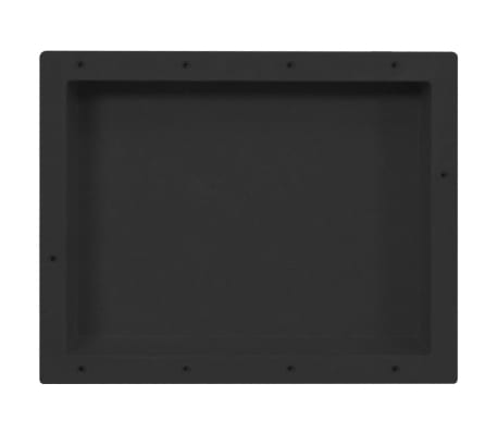 vidaXL Ράφι Ντουζιέρας Μαύρο Ματ 41x51x10 εκ.