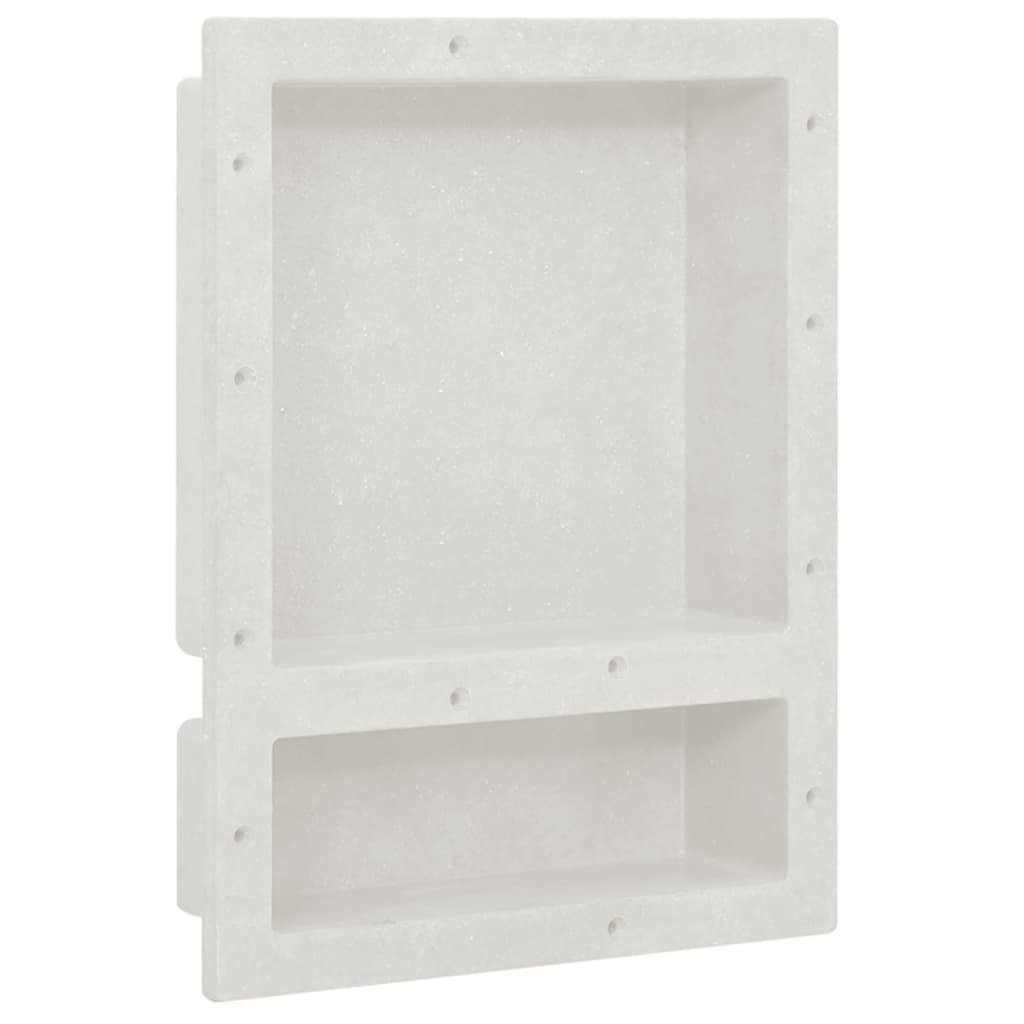 vidaXL Habitáculo chuveiro c/ 2 compartimentos 41x51x10 cm branco mate