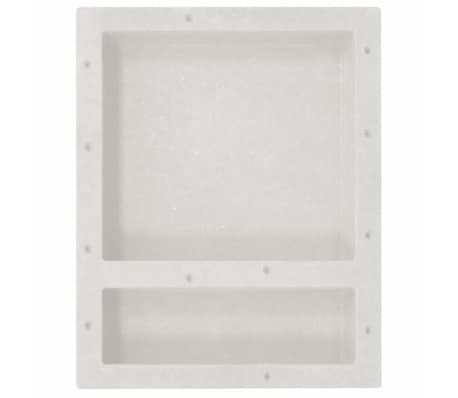 vidaXL Ράφι Ντουζιέρας με 2 Τμήματα Λευκό Ματ 41 x 51 x 10 εκ.
