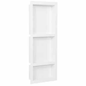 vidaXL du&scaron;ini&scaron;&scaron; 3 sektsiooniga, k&otilde;rgl&auml;ikega valge, 41 x 99 x 9 cm