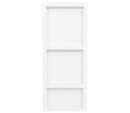 vidaXL Shower Niche with 3 Compartments High Gloss White 41x99x9 cm