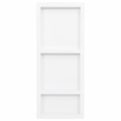 vidaXL Shower Niche with 3 Compartments High Gloss White 16.1"x39"x3.5"