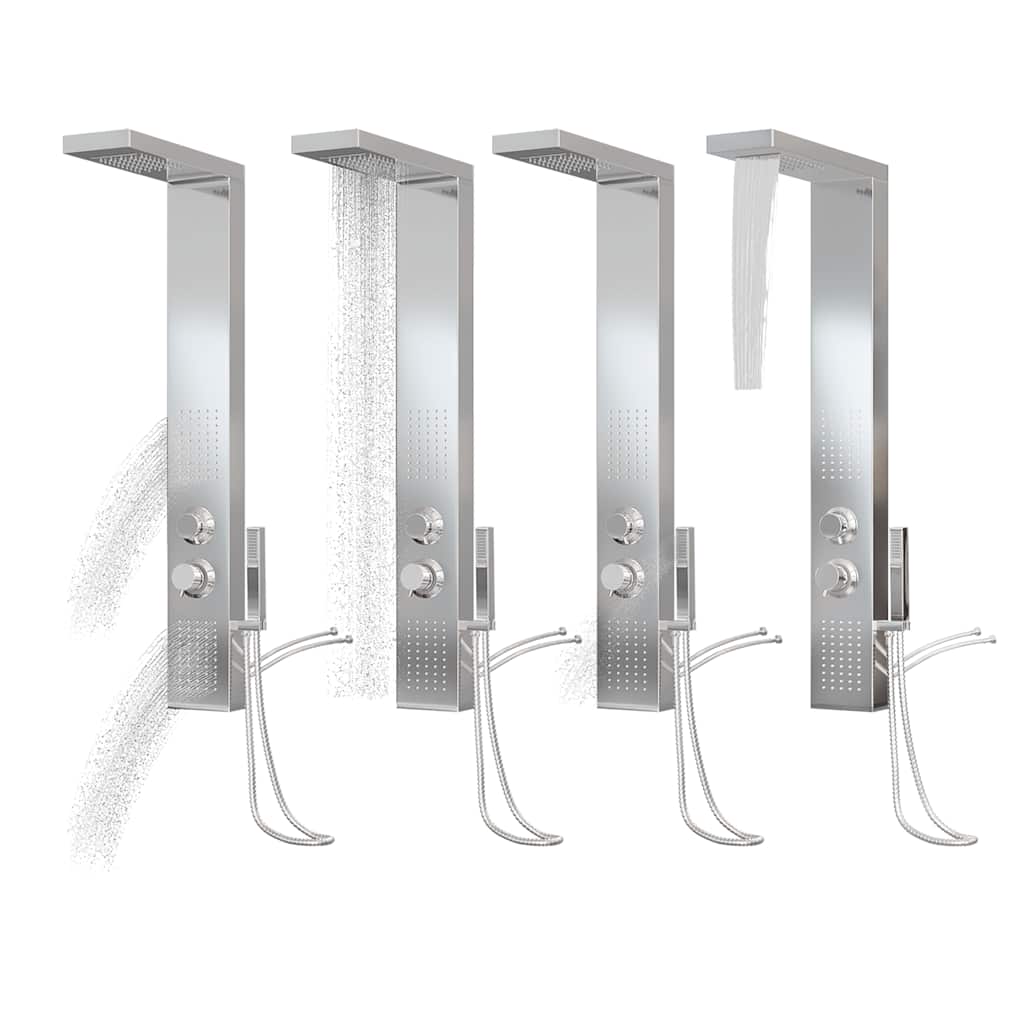 Shower Panel System Stainless Steel Square VidaXL 13 width=274