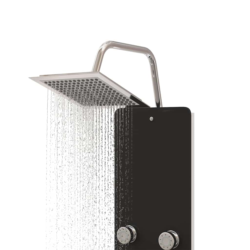 Panel Ducha De Vidrio 25x47,5x130 Cm Negro VidaXL 15 width=274