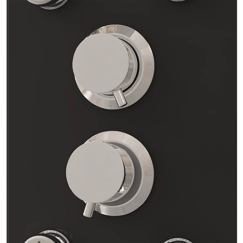 Panel Ducha De Vidrio 25x47,5x130 Cm Negro VidaXL 16 width=274